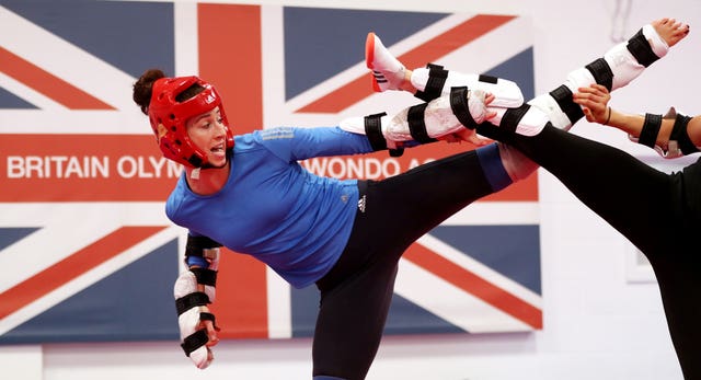 Bianca Walkden in taekwondo training