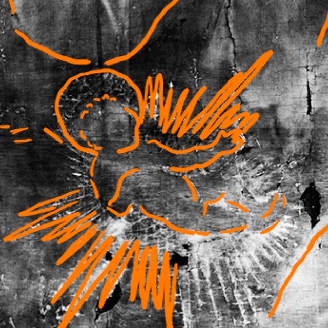 X-ray image of the painting marked with the figure of baby Jesus (Northumbria University/PA)