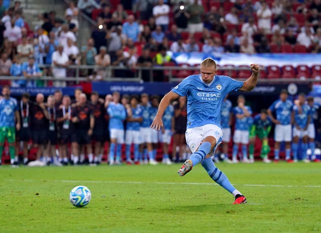 Manchester City win Super Cup after beating Sevilla on penalties