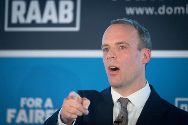 Former Brexit secretary Dominic Raab