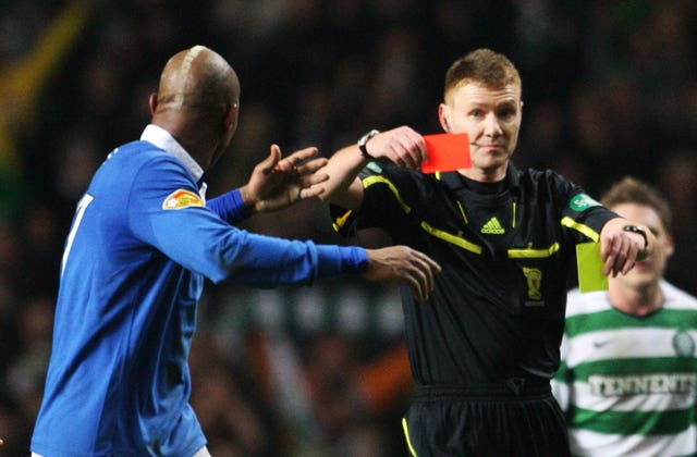 El Hadji Diouf was one of three Rangers players to get sent off in the cup tie