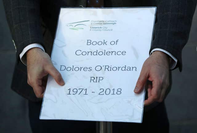 A book of condolences for Cranberries singer Dolores O’Riordan (Niall Carson/PA)