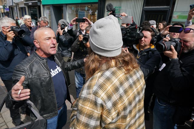 Protesters clash outside Reform UK offices in Hamilton