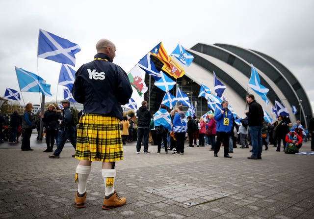 Scotland voted against independence in 2014 (Jane Barlow/PA)