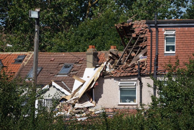 The scene in Galpin’s Road in Thornton Heath, south London (Kirsty O’Connor/PA).