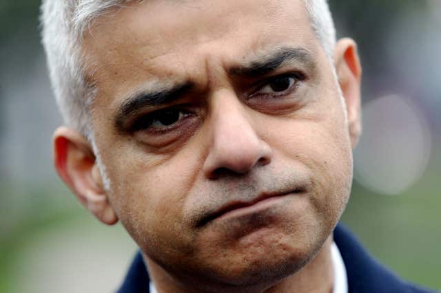Mayor of London Sadiq Khan said Mr Trump should expect loud but peaceful protests (Jonathan Brady/PA)