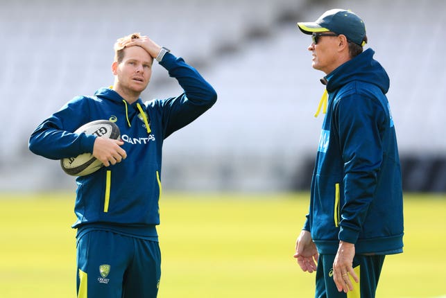 Steve Smith (left) has been ruled out with concussion