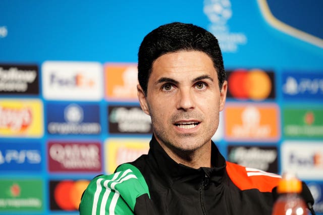 Arsenal manager Mikel Arteta during a press conference