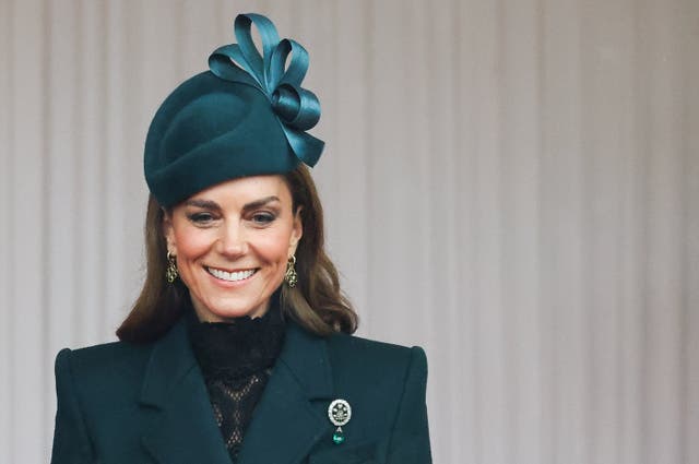 The Princess of Wales attends a welcome ceremony for the Sultan of Oman at Datchet Road in Windsor