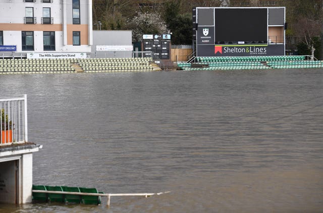 Worcester's New Road ground flooded
