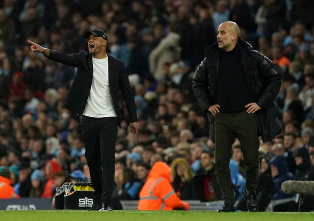 Vincent Kompany and Pep Guardiola