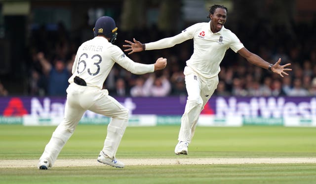 Jofra Archer, right, continued to impress on his Test debut