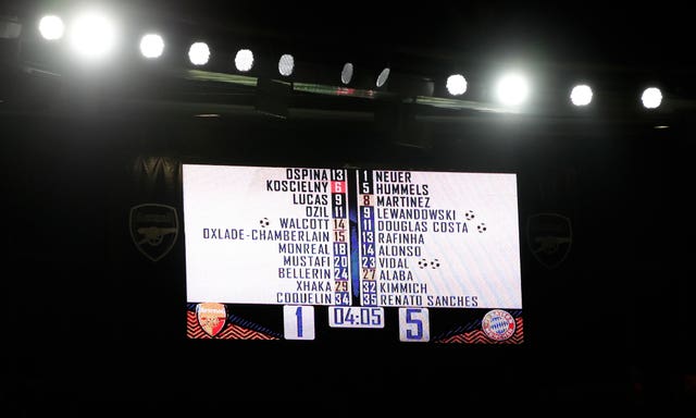 Bayern Munich thrashed Arsenal 10-2 on aggregate in the Champions League last season.