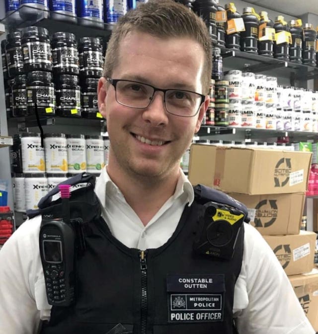 Police officer stabbed in east London