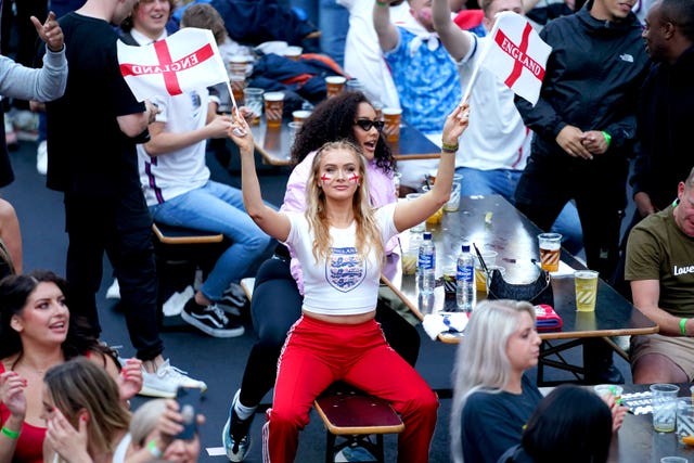 England fans were ready for kick off at BOXPARK in Croydon