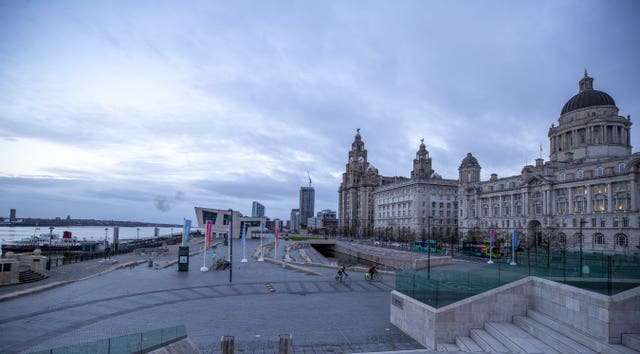 Liverpool during lockdown (Peter Byrne/PA)