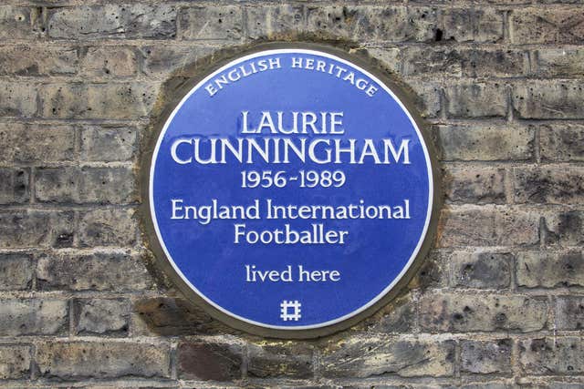Blue plaque honouring Laurie Cunningham