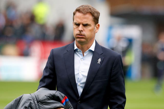 Frank De Boer's four Premier League games as Crystal Palace boss saw the team fail to score or collect a point (Martin Rickett/PA).