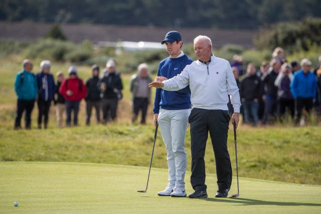 Rory McIlroy took advice from his dad Gerry at the Alfred Dunhill Links