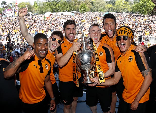 Jota helped Wolves win the Championship title in 2018