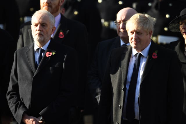 Labour party leader Jeremy Corbyn and Prime Minister Boris Johnson
