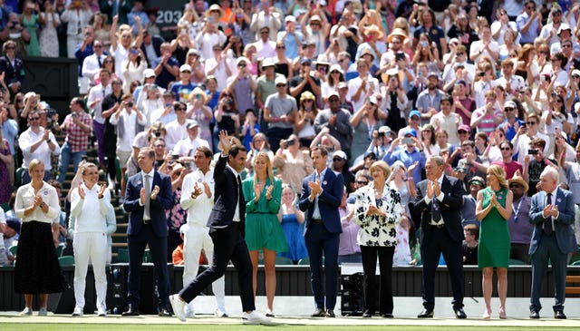 Roger Federer appeared to get the loudest ovation as he stepped out on Centre Court again