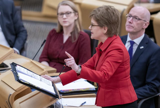 Nicola Sturgeon in Holyrood