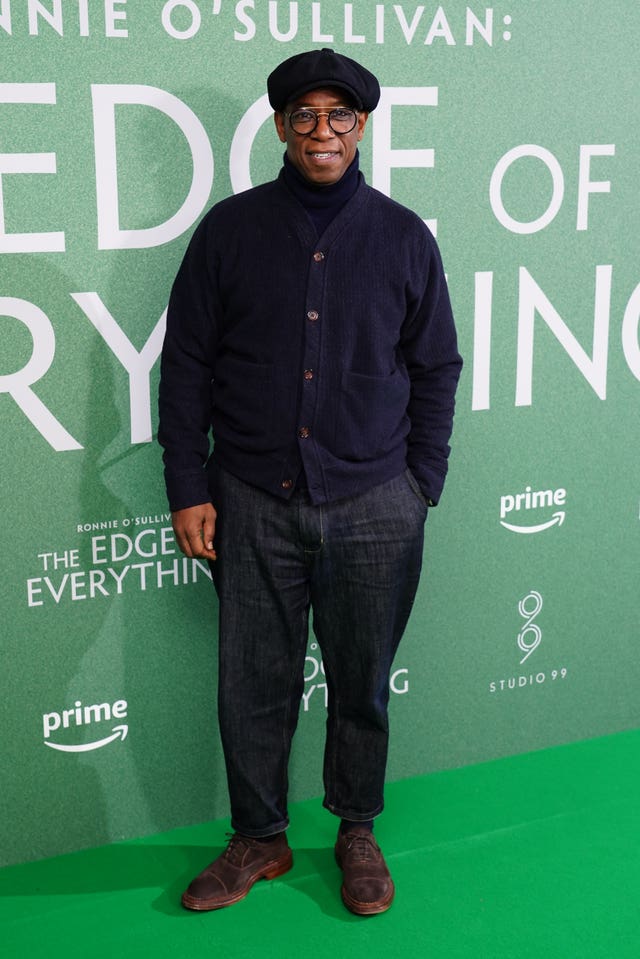 Ian Wright attending the premiere of Ronnie O’Sullivan: The Edge Of Everything