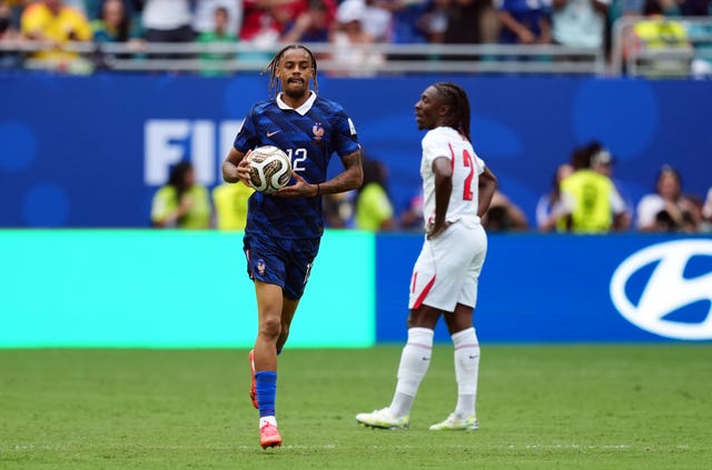 France's Bradley Barcola scored against England