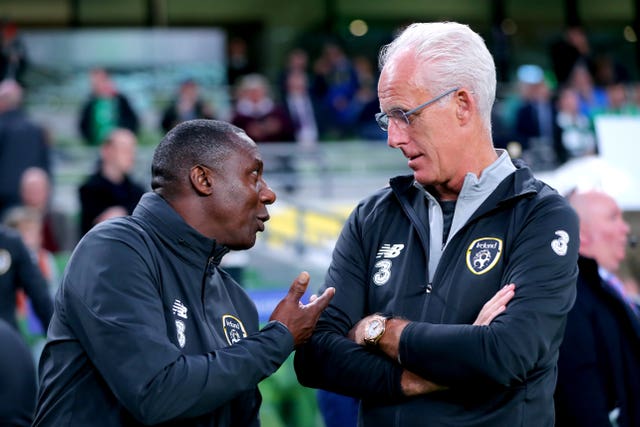 Mick McCarthy (right) and Terry Connor have teamed up again