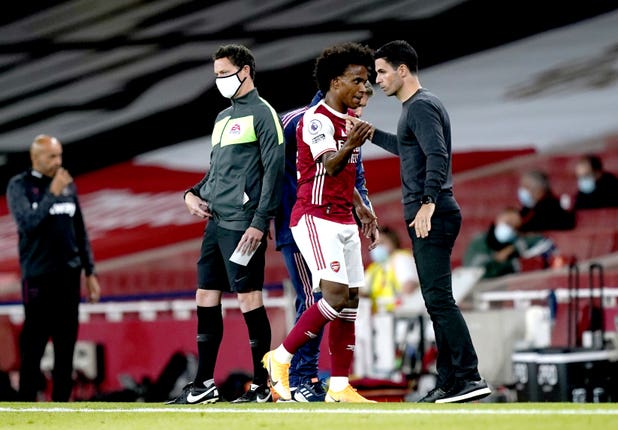 Arteta revealed he spoke to Willian following a trip to Dubai during the international break.