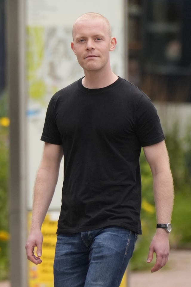 Edred 'Eddie' Whittingham arriving at Sheffield Magistrates’ Court to be sentenced along with Margaret Reid after being found guilty of criminal damage and attempted criminal damage respectively following a stunt at the World Snooker Championship at the Crucible Theatre, Sheffield, on April 17 2023