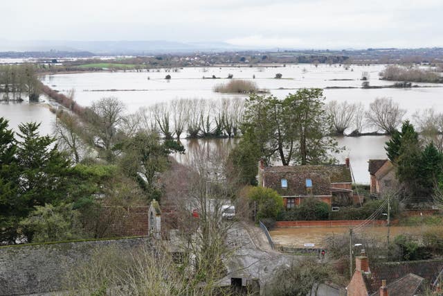 Floodwater in Burrowbridge, Somerset