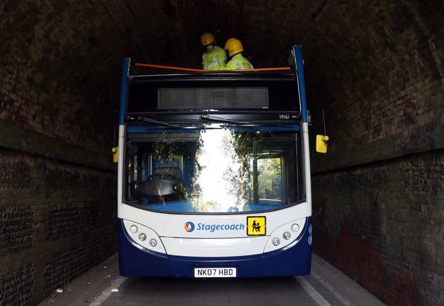 Winchester bus crash scene