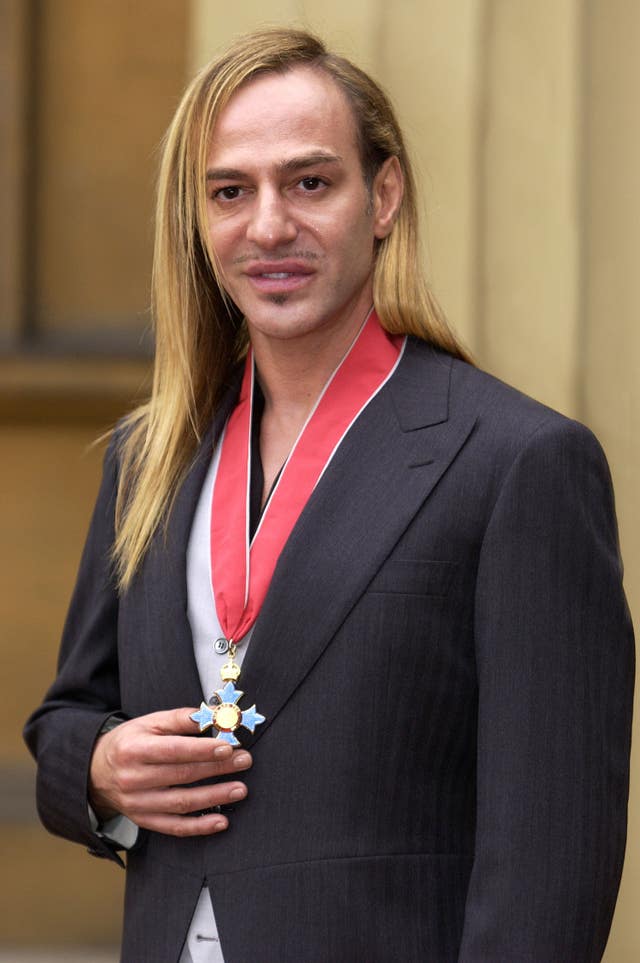British fashion designer John Galliano