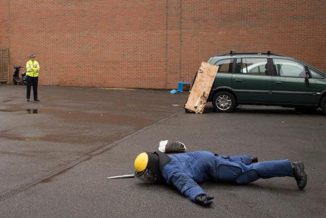 Met Police Taser training session