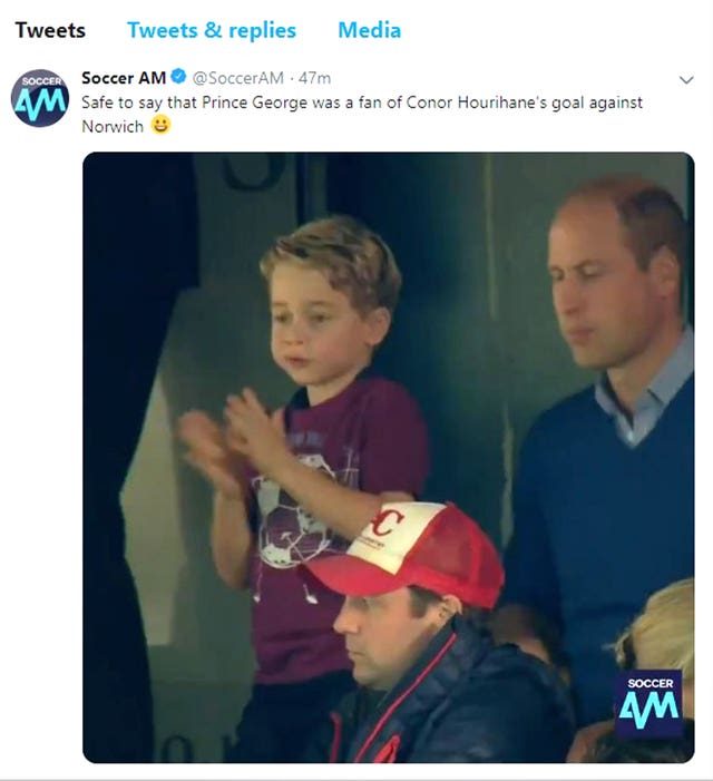 Prince George at Aston Villa match