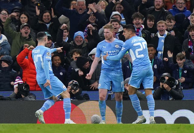 Manchester City lead 1-0 from the first leg