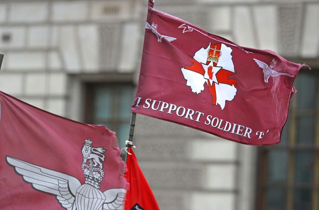 Soldier F protest