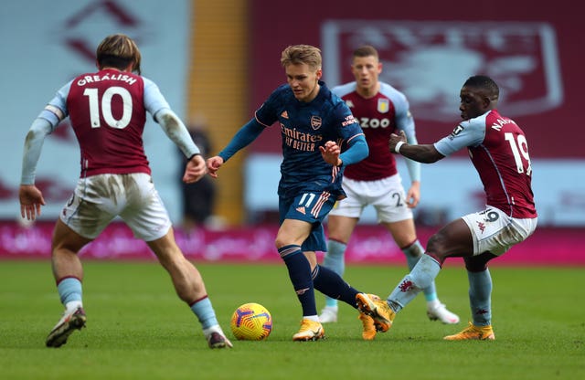 Martin Odegaard was a second-half substitute for Arsenal