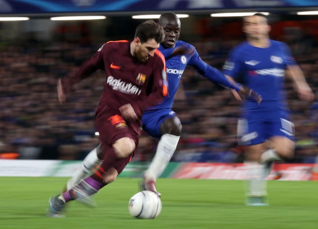 Lionel Messi, left, scored Barca's all-important away goal at Stamford Bridge
