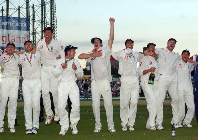 England celebrate winning the 2005 Ashes