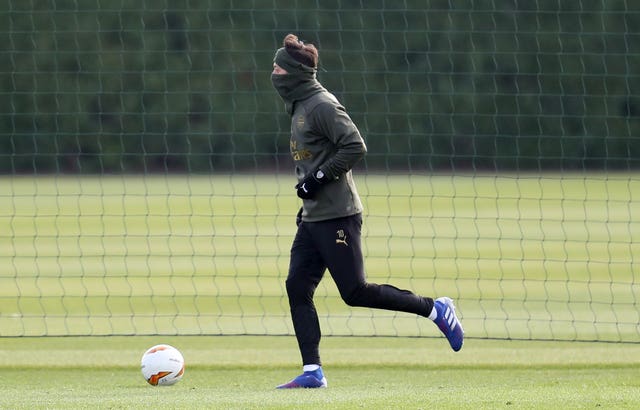 Mesut Ozil trained on Wednesday