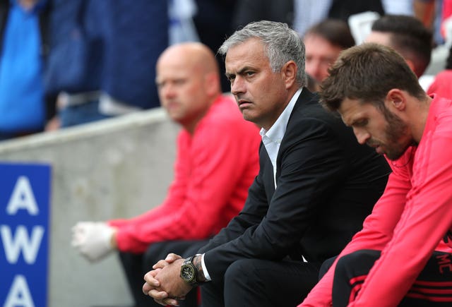 Jose Mourinho cut a frustrated figure at Brighton