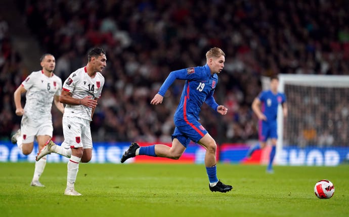 Emile Smith-Rowe has three senior England caps.