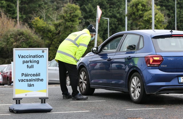 A walk-in vaccination centre in Greystones, Co Wicklow