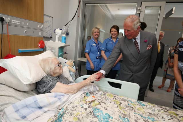 Charles visits Omagh Hospital