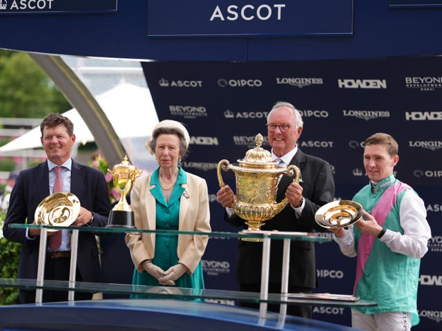 Winning connections collect their prizes off the Princess Royal