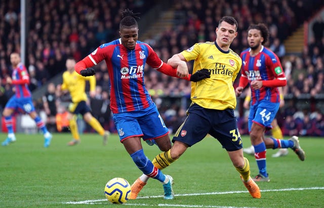 Palace and Arsenal drew 1-1 at Selhurst Park in January 2020 (Tess Derry/PA)