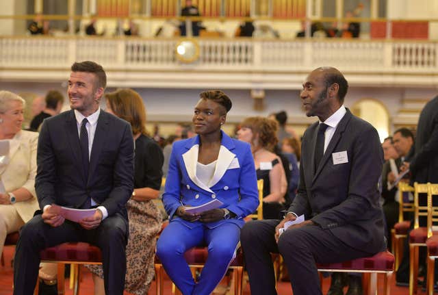 David Beckham, Nicola Adams and Sir Lenny Henry